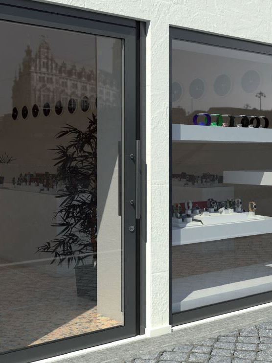 installation porte d'entrée vitrée sur-mesure