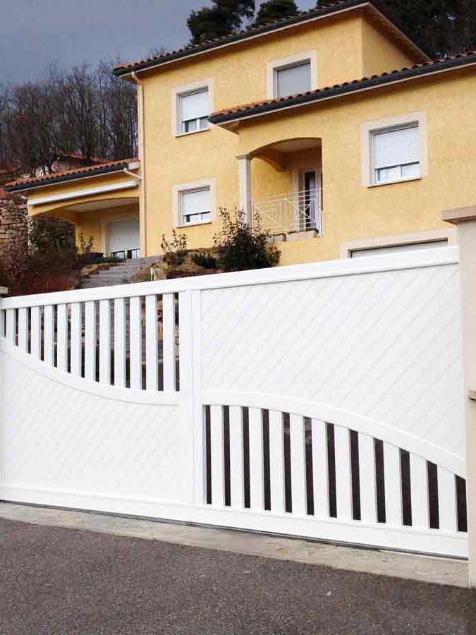 portail alu blanc sur-mesure