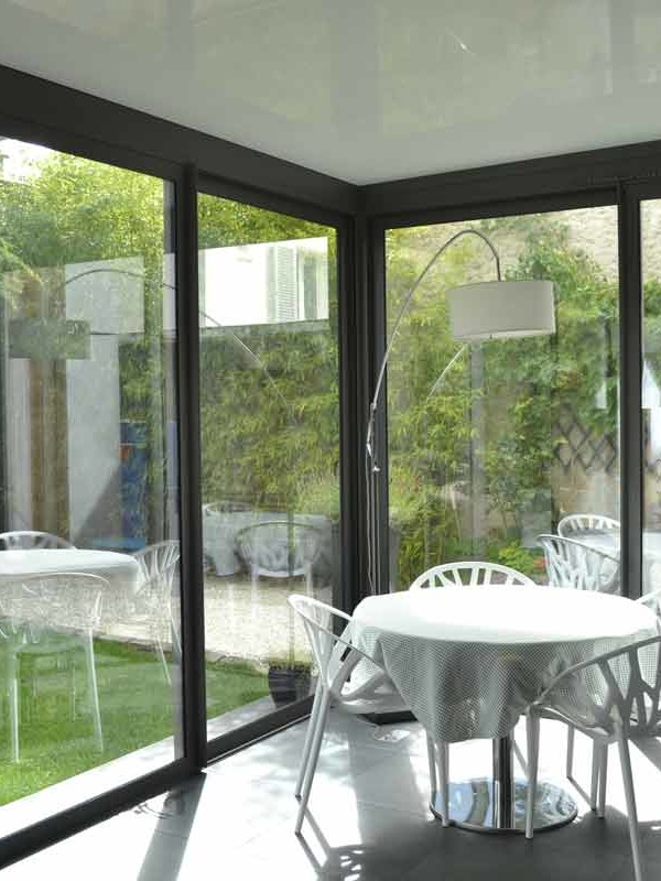 veranda alu noire sur-mesure