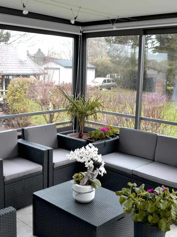 installation veranda noire sur-mesure